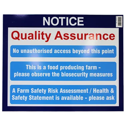 Farm Sign - Quality Assurance