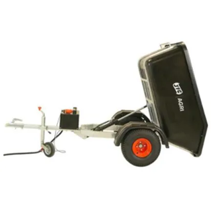 JFC 500L ATV Hydraulic Tipping Trailer Black
