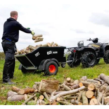 JFC 500L ATV Hydraulic Tipping Trailer Black