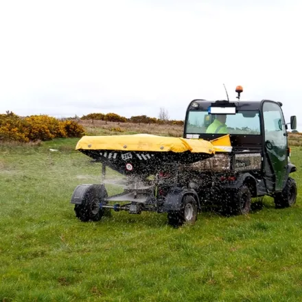 Manually Controlled ATV Fertiliser Spreader Black