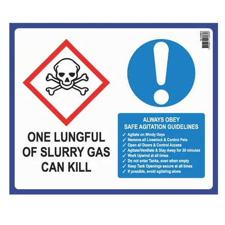 Farm Safety Sign - Danger Slurry Gases