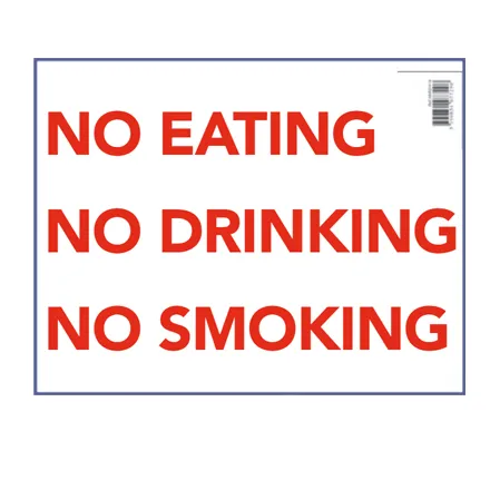 Sign No Eating No Drinking No Smoking