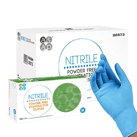 ASAP Blue Regular Nitrile PF Glove (Box of 100) Extra Small
