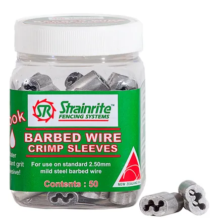 Strainrite 2.5mm Barbed Wire Crimp 50 Pack