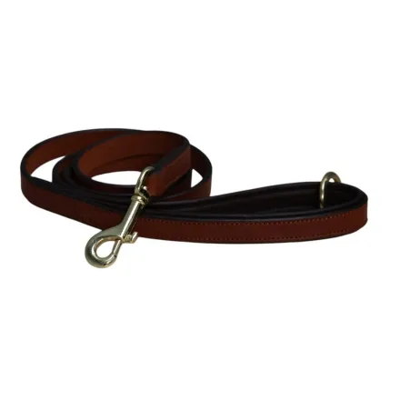 Mackey Padded Dog Lead Tan & Brown