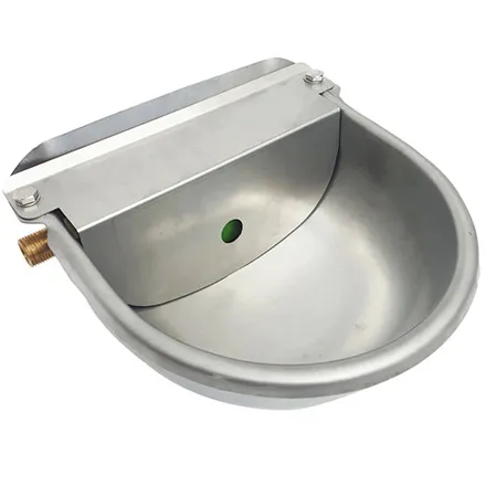 Stainless Steel Drinking Bowl with Fixed Lid