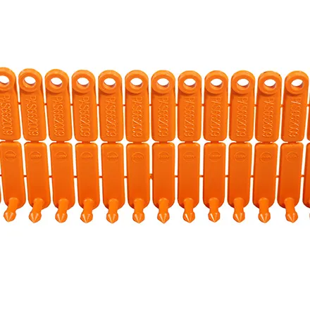 Ear tag lamb orange numbered 100 pack 0-99