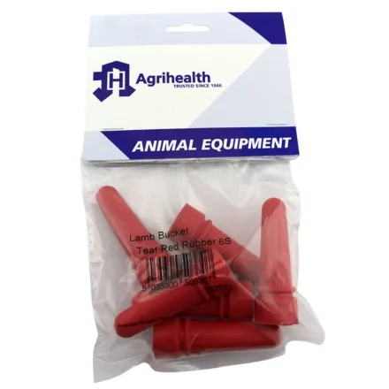 Lamb Bucket Spare Teats Red