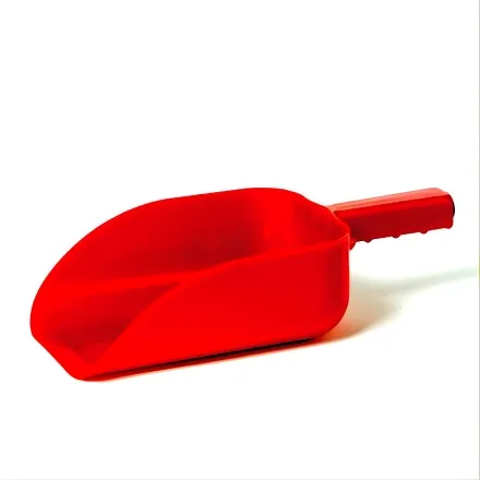 Plastic Feed Scoop Red