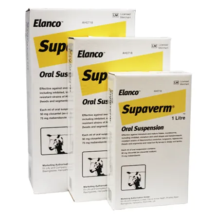 Supaverm Oral Suspension (Closantel, mebendazole) 1 Litre