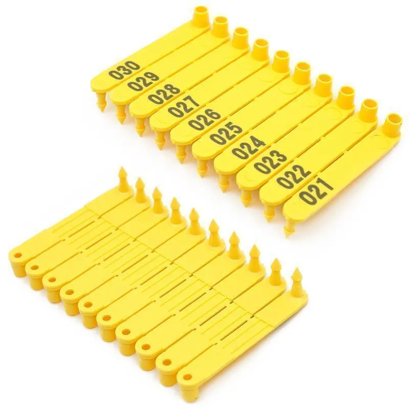 Ear tag lamb Yellow numbered pk 100 0 - 99