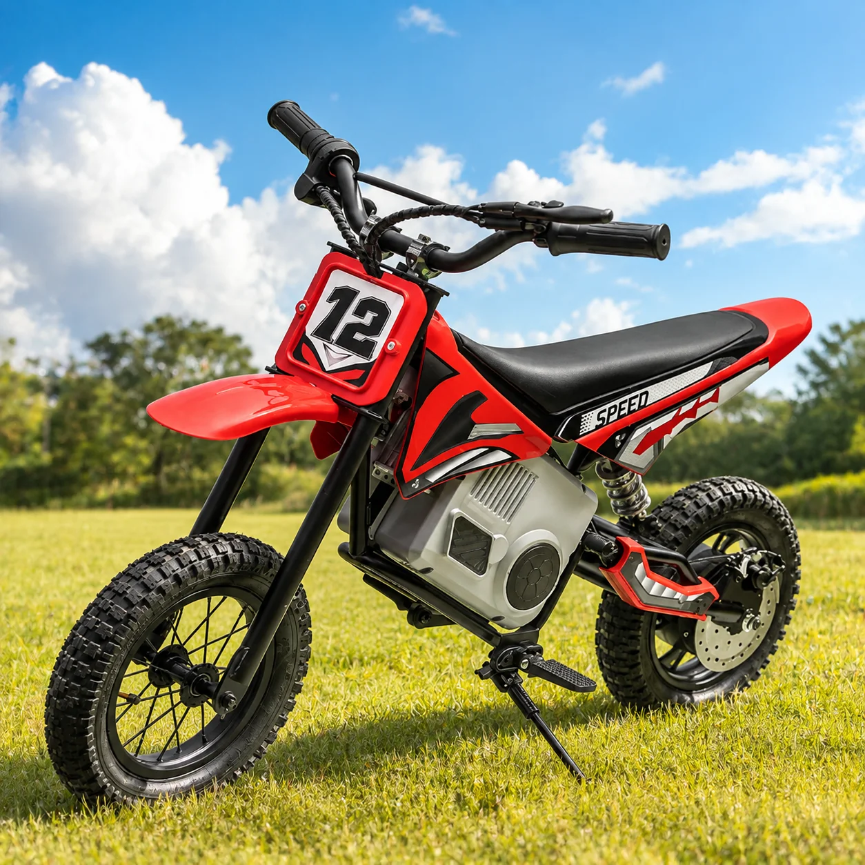 36V Electric Mini Dirt Bike Red - Age 6+