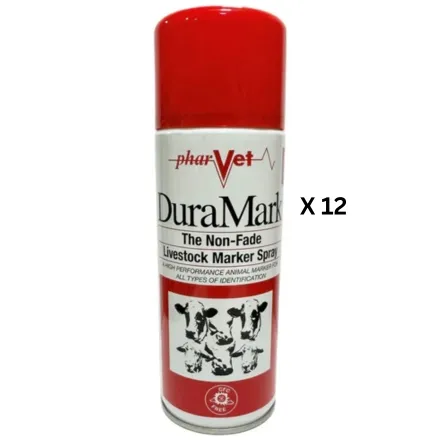 Duramark Marking Spray 400ml Red X 12
