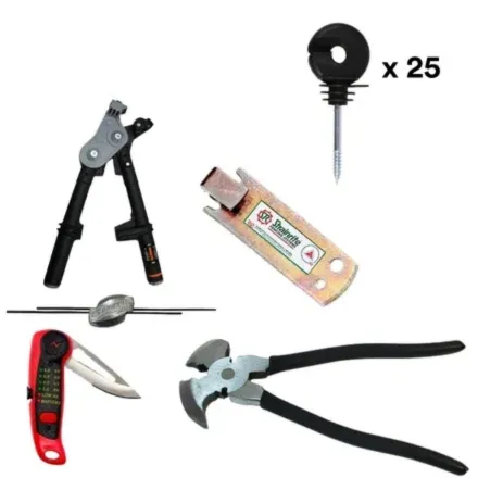 Fencing Bundle (Gripple Starter Pack, Wire Twister, Pliers, Boundary Blade, Insulators)