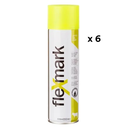 Flexmark Tail Paint 500ml Yellow X 6