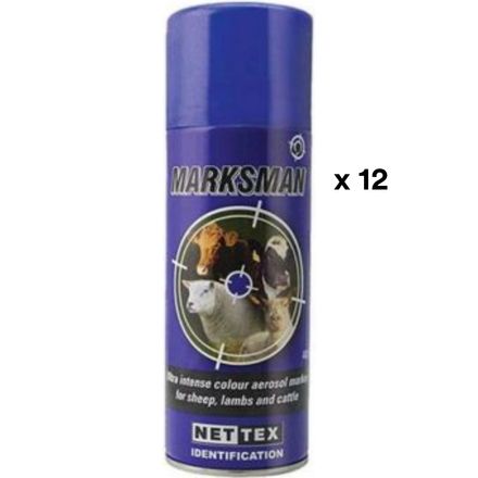 Marksman Spray 400ml Blue X 12