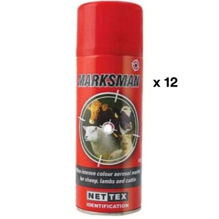 Marksman Spray 400ml Red X 12