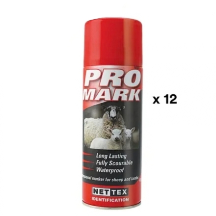 Promark Spray 400ml Red X 12