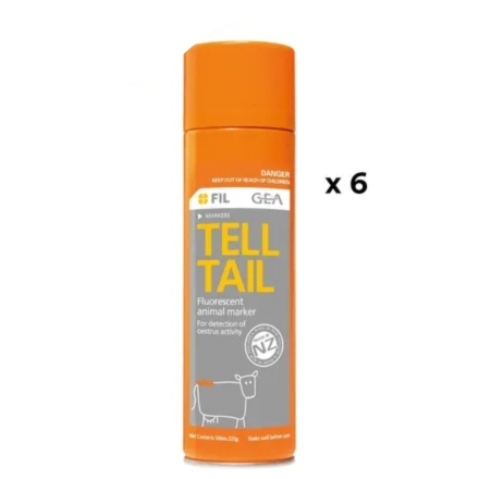 Tell Tail Spray On Tail Paint 500ml Orange X 6