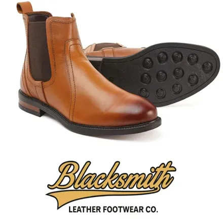 Blacksmith Dealer Boots Buffalo Leather Antique Tan 009 UK6