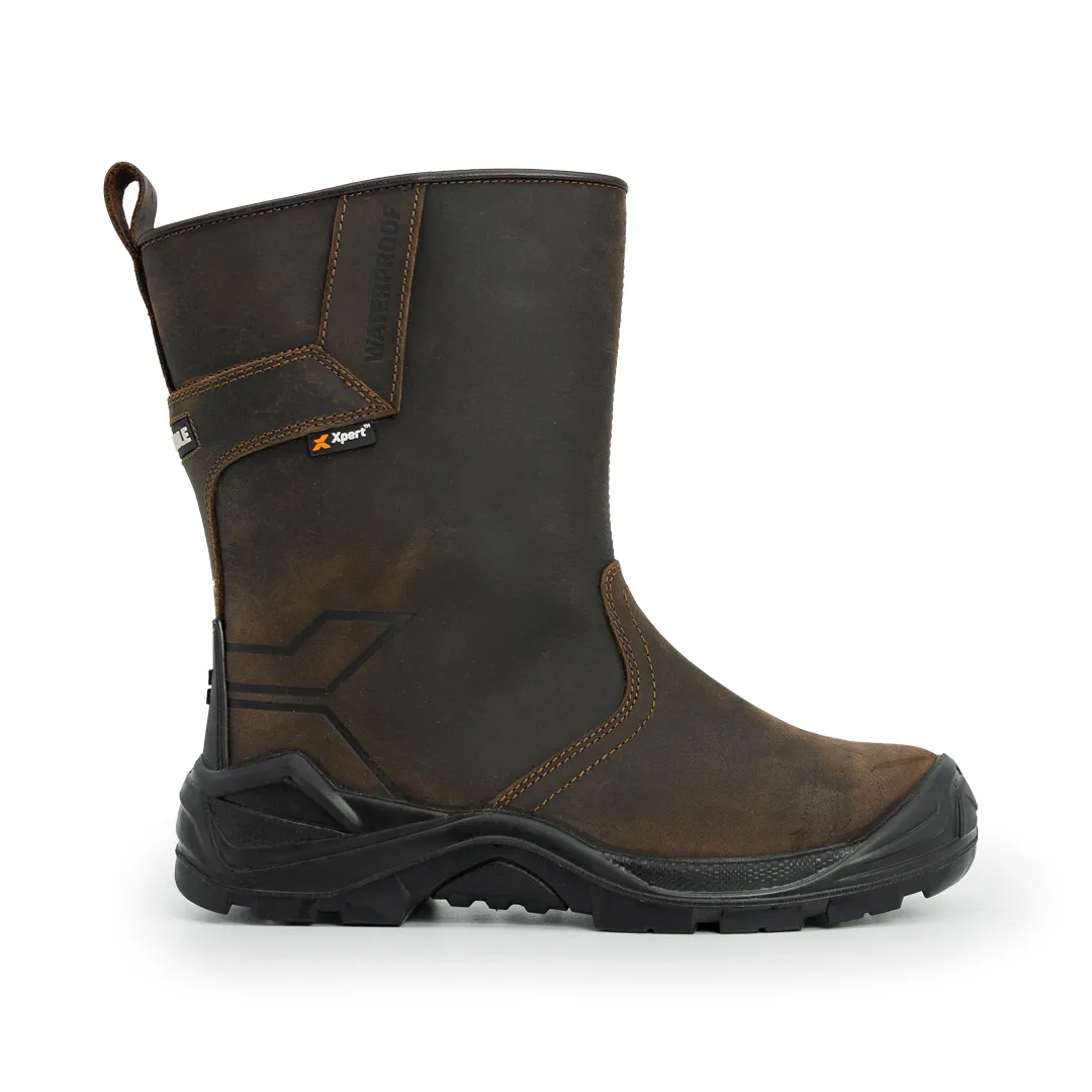 Xpert Invincible S3 Safety Waterproof Rigger Boots Brown 7 UK (EU 41)