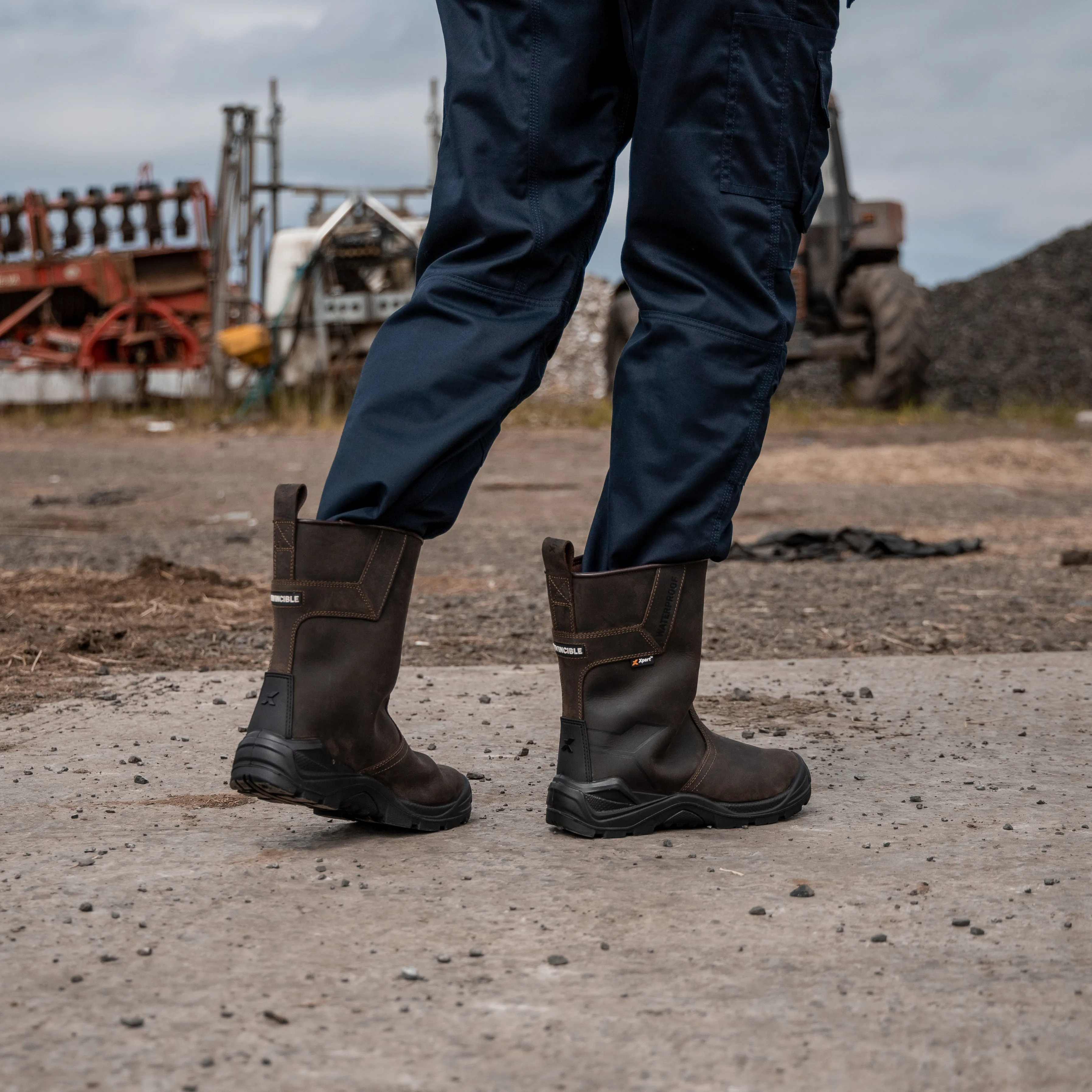 Motorized Rigger Xpert Invincible S3 Safety Waterproof Rigger Boots Brown