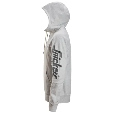 Snickers 2895 Logo Full-Zip Hoodie Grey Melange XS