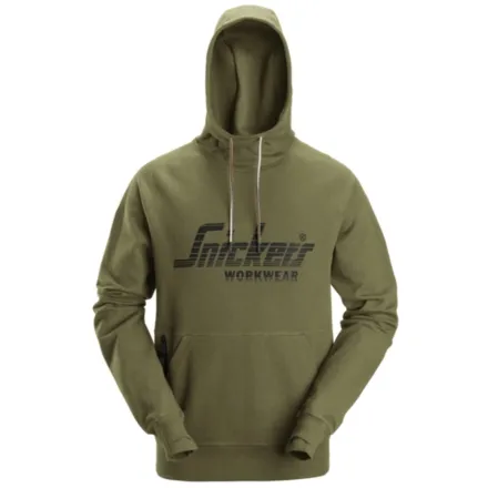 Snickers 2894 Logo Hoodie Khaki Green XS
