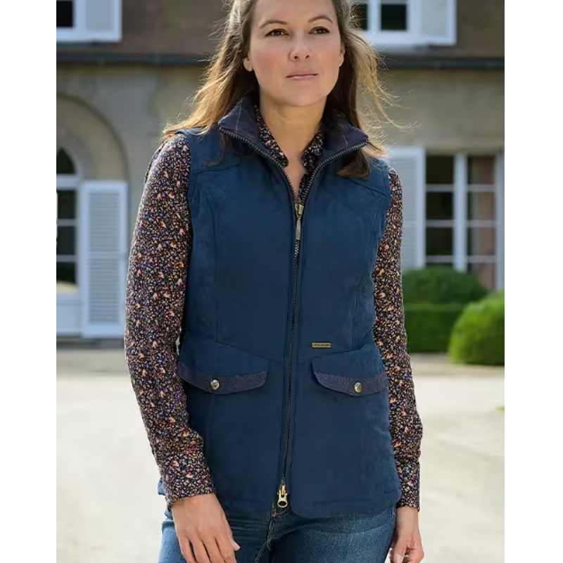Baleno Chester Ladies Quilted Gilet in Navy XS