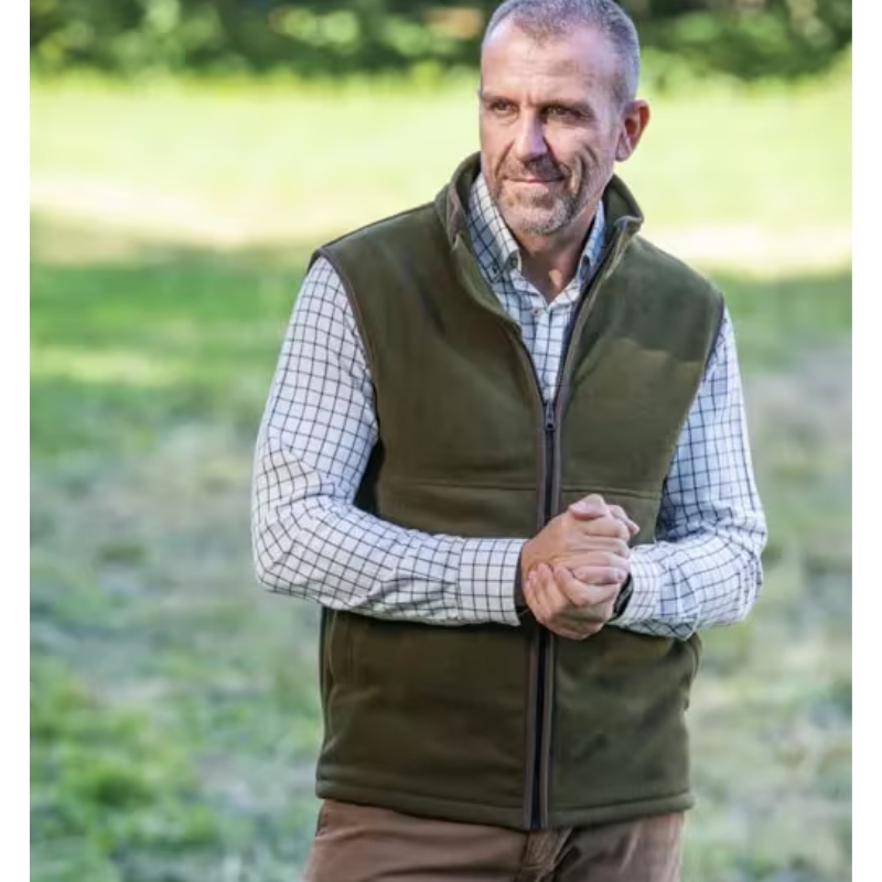 Baleno Harvey Men's Fleece Gilet in Khaki S