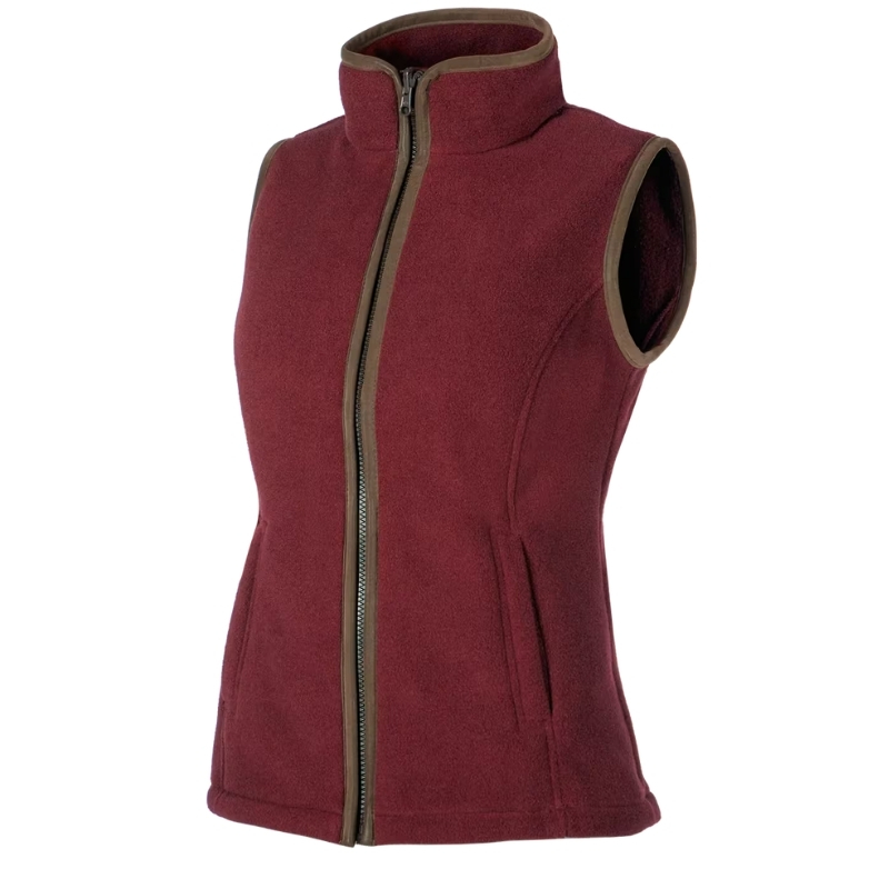 Baleno Sally Women's Fleece Gilet in Burgundy S