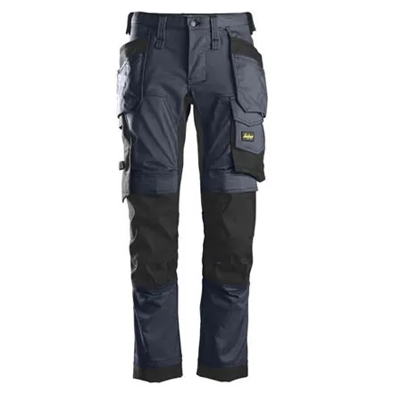 Snickers 6241 AllroundWork Stretch Trousers Slim Fit in Navy/Black 30W X 30L (88)