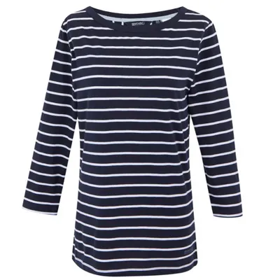 Regatta Women’s Bayletta Short Sleeve T-Shirt Navy/White 10