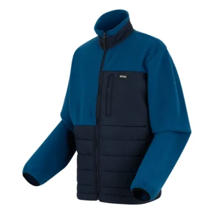 Regatta Men's Frankie Borg Hybrid Full Zip Fleece Navy Blue M