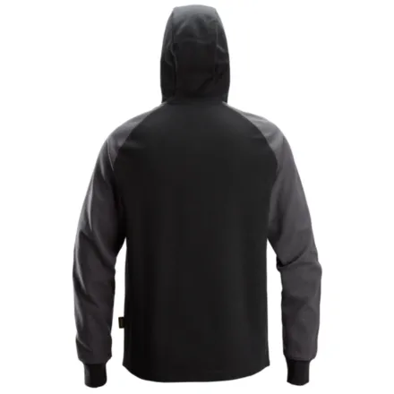 Snickers 2842 Two-Coloured Half-Zip Hoodie Black \ Steel Grey XS