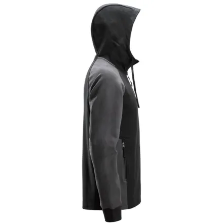 Snickers 2842 Two-Coloured Half-Zip Hoodie Black \ Steel Grey XS
