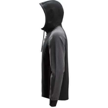 Snickers 2842 Two-Coloured Half-Zip Hoodie Black \ Steel Grey XS