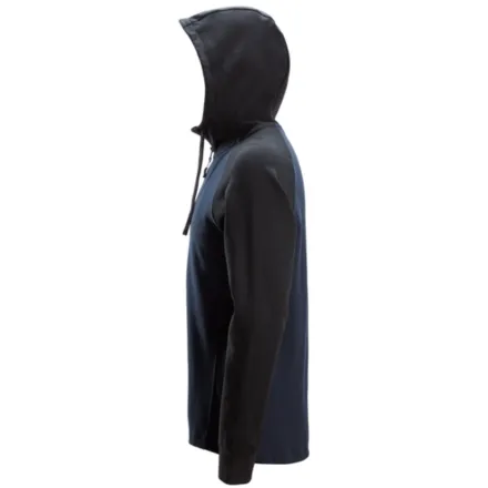 Snickers 2842 Two-Coloured Half-Zip Hoodie Navy \ Black M