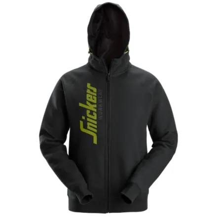 Snickers 2846 Logo Full-Zip Hoodie Black XS
