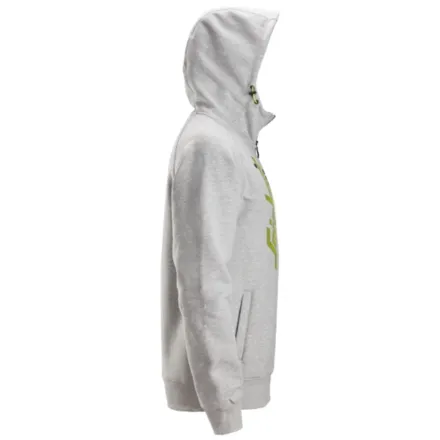 Snickers 2846 Logo Full-Zip Hoodie Grey Melange XS