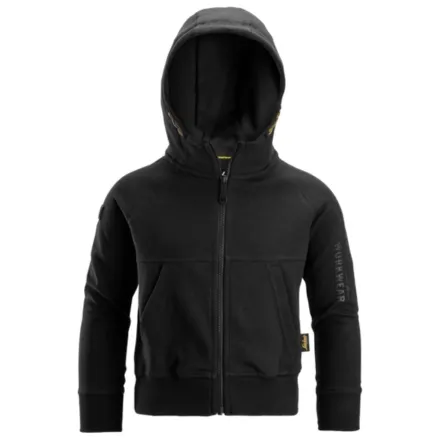 Snickers 7512 Junior Logo Full-Zip Hoodie Black 6 - 8 Years (122 / 128)