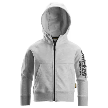 Snickers 7512 Junior Logo Full-Zip Hoodie Grey Melange 10 - 12 Years (146 / 152)