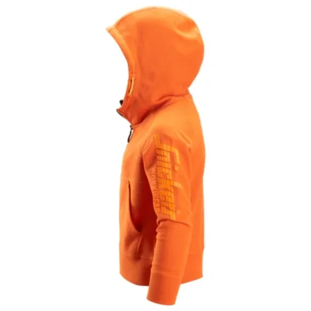 Snickers 7512 Junior Logo Full-Zip Hoodie Warm Orange 4 - 6 Years (110 / 116)