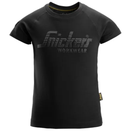 Snickers 7514 Junior Logo T-Shirt Black 2 - 4 Years (98 / 104) 