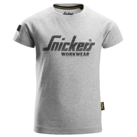 Snickers 7514 Junior Logo T-Shirt Grey Melange 2 - 4 Years (98 / 104)