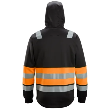 Snickers 8038 Full Zip Hi-Vis Hoodie Class 1 Orange XS