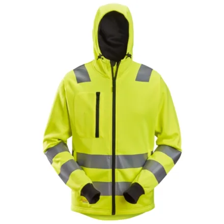 Snickers 8039 Hi-Vis Full Zip Hoodie Class 2/3 Yellow XS
