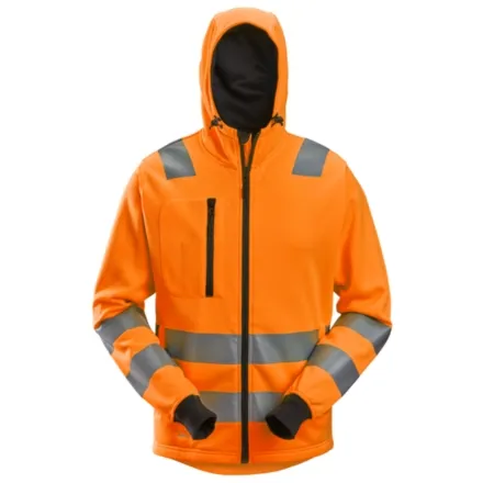 Snickers 8039 Hi-Vis Full Zip Hoodie Class 2/3 Orange XS