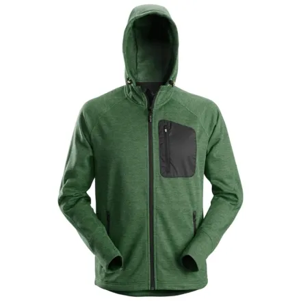 Snickers 8041 Fleece Hoodie Forest Green / Black M