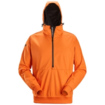 Snickers 8400 Windblocker Stretch Half-Zip Hoodie Warm Orange XS